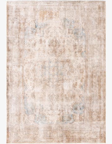 6' 6 x 9' 5 Hand Knotted Ultra Vintage Persian Wool Rug