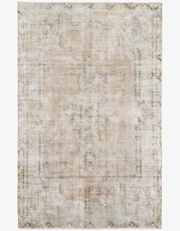 6' 7 x 10' 6 Hand Knotted Ultra Vintage Persian Wool Rug