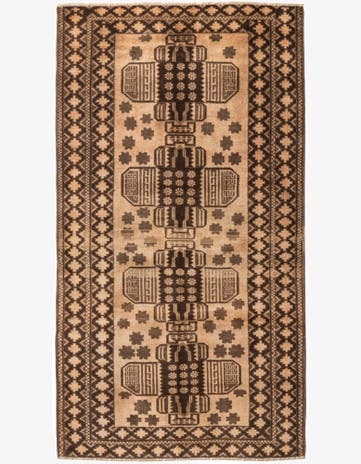 3' 5 x 6' 3 Hand Knotted Ultra Vintage Persian Wool Rug