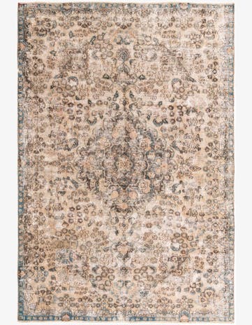 7' 2 x 10' 7 Hand Knotted Ultra Vintage Persian Wool Rug
