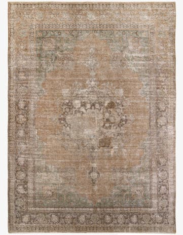 10' x 13' Hand Knotted Ultra Vintage Persian Wool Rug