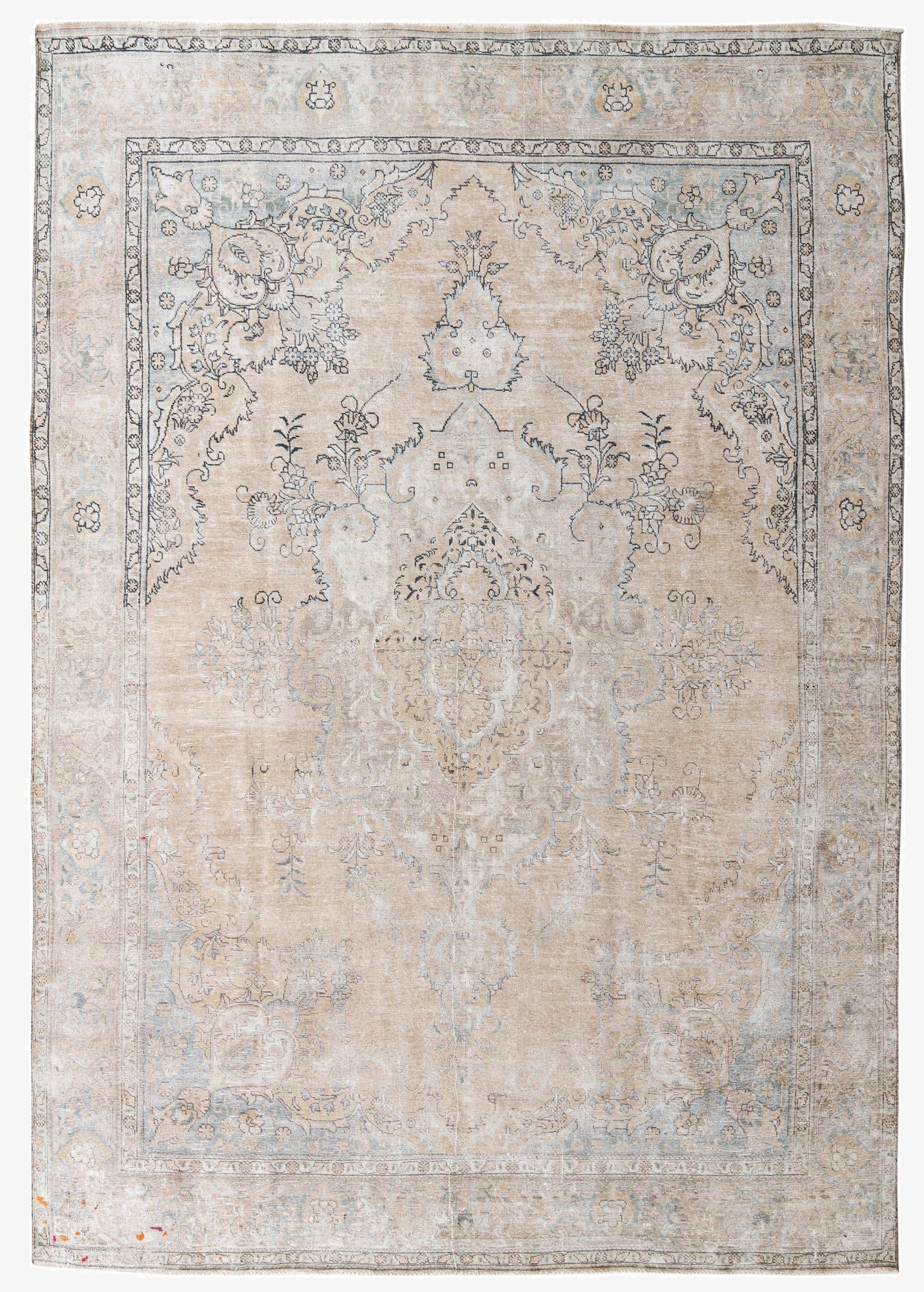 9' 1 x 13' 7  Hand Knotted Ultra Vintage Persian Wool Rug