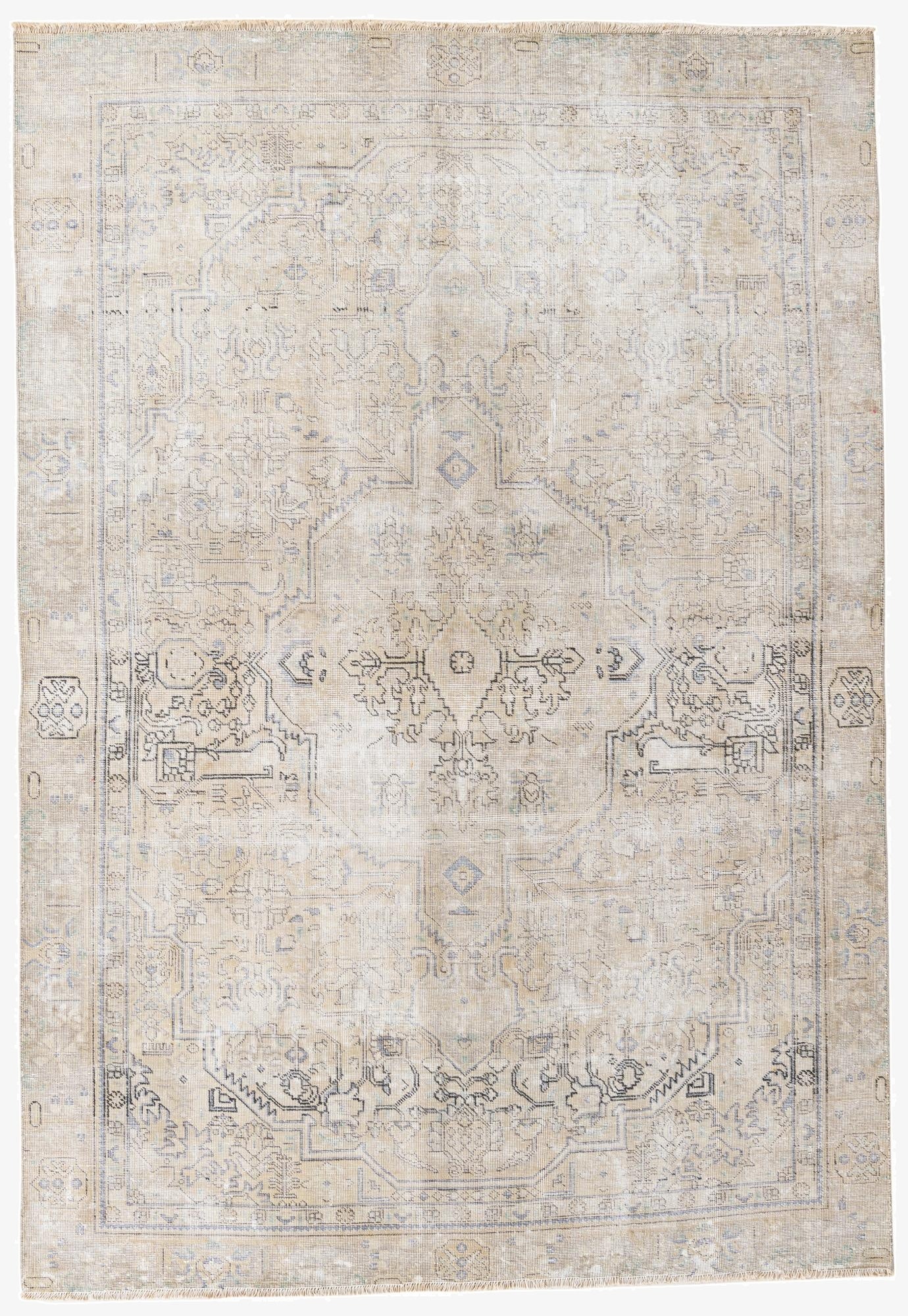 Primary image 6' 1 x 8' 10  Hand Knotted Ultra Vintage Persian Wool Rug