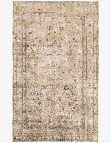 6' 3 x 10' 1 Hand Knotted Ultra Vintage Persian Wool Rug