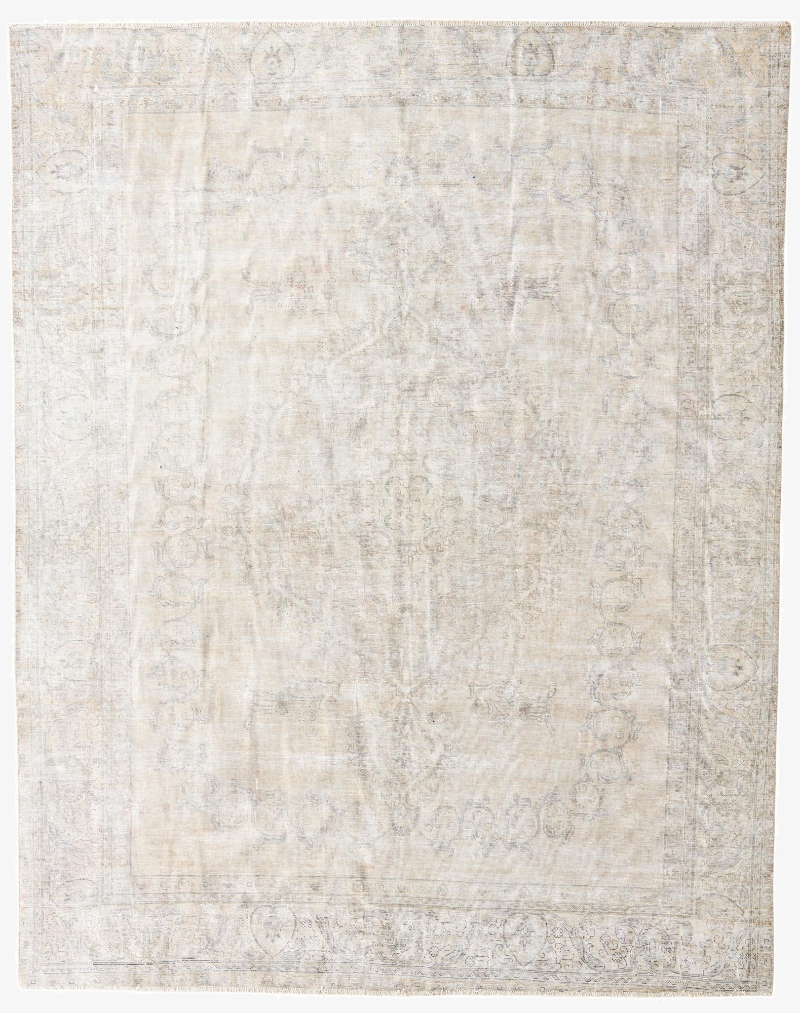 9' 4 x 11' 10  Hand Knotted Ultra Vintage Persian Wool Rug