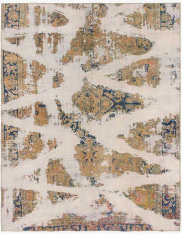 6' 7 x 8' 3 Hand Knotted Ultra Vintage Persian Wool Rug