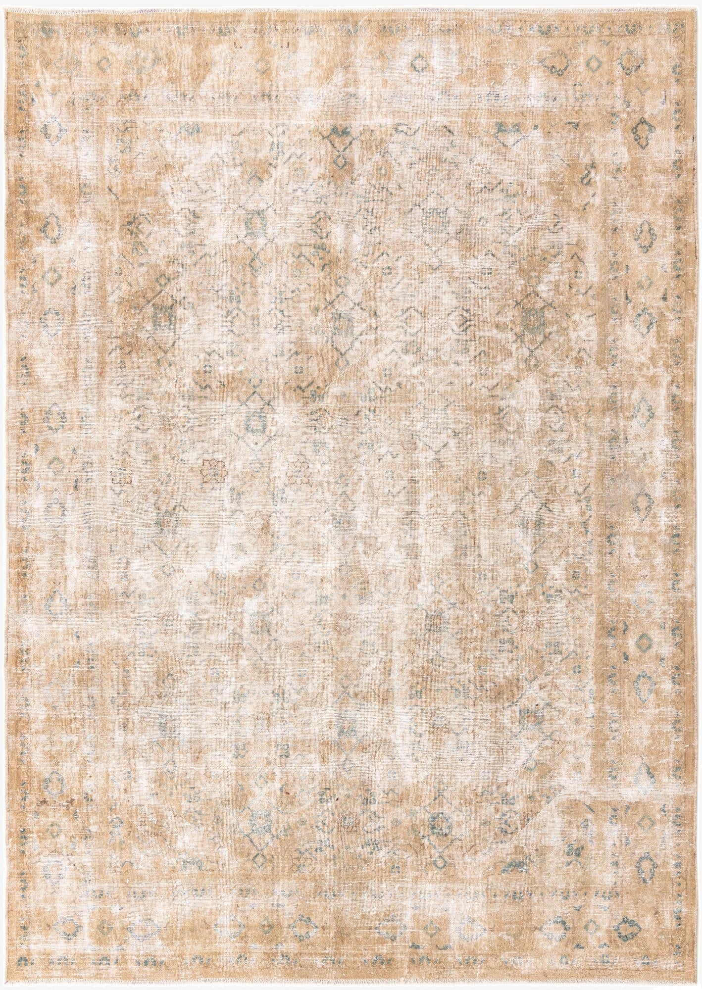 7' 3 x 10' 3  Hand Knotted Ultra Vintage Persian Wool Rug