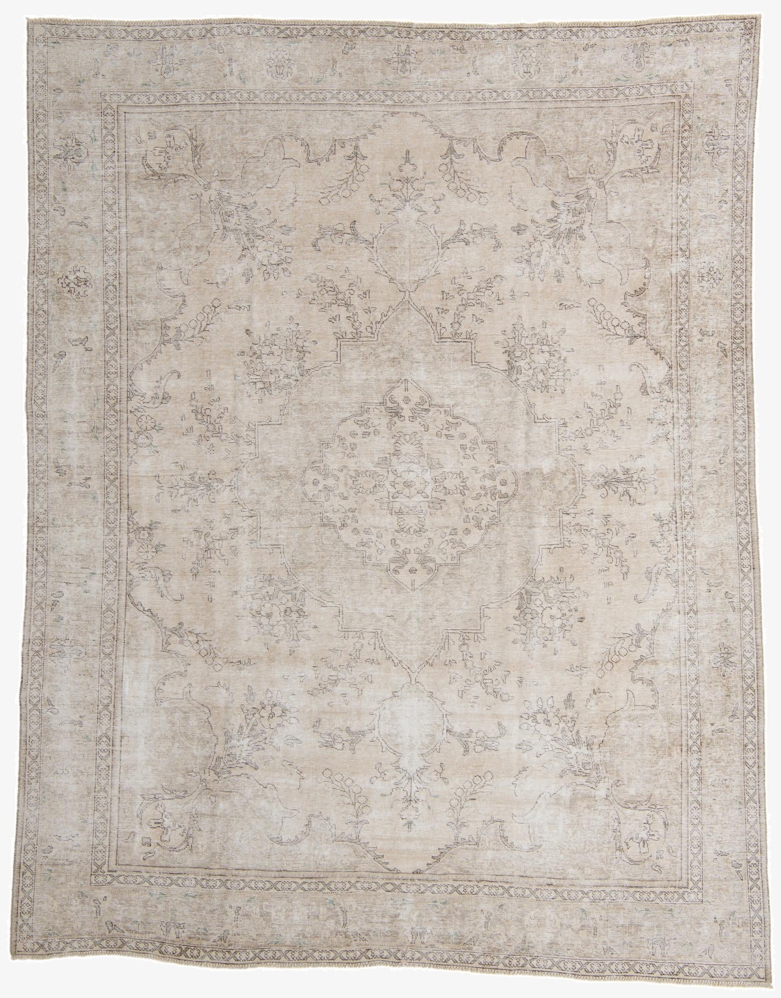 9' 6 x 12' 3  Hand Knotted Ultra Vintage Persian Wool Rug