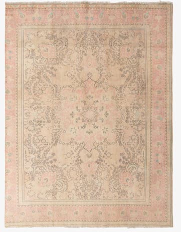 9' 4 x 12' 4 Hand Knotted Ultra Vintage Persian Wool Rug