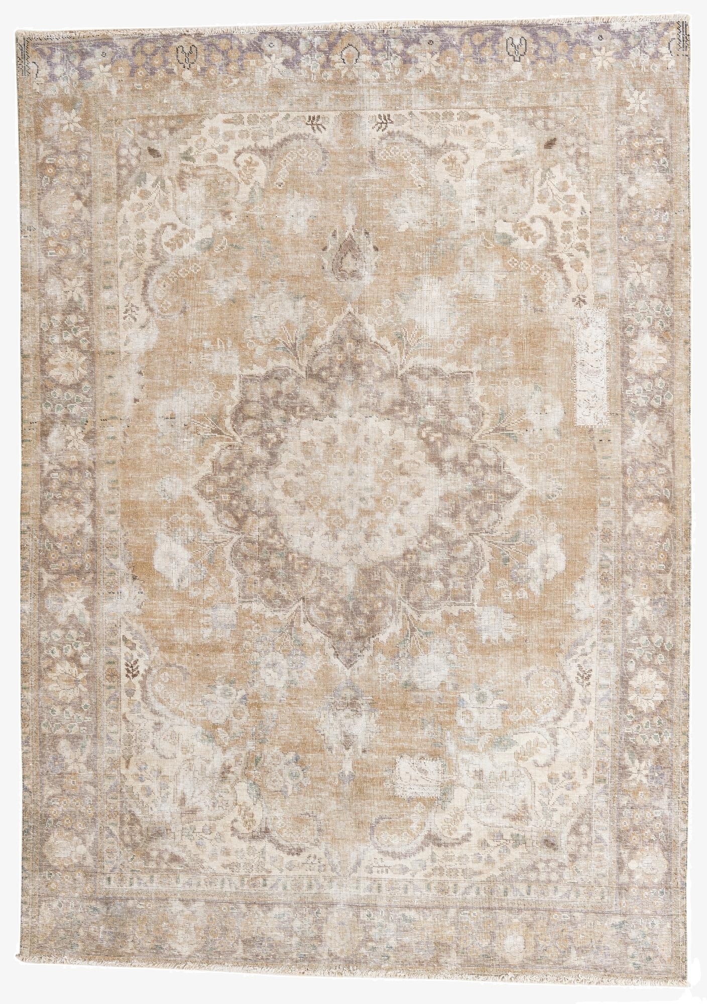 Primary image 6' 8 x 9' 5  Hand Knotted Ultra Vintage Persian Wool Rug