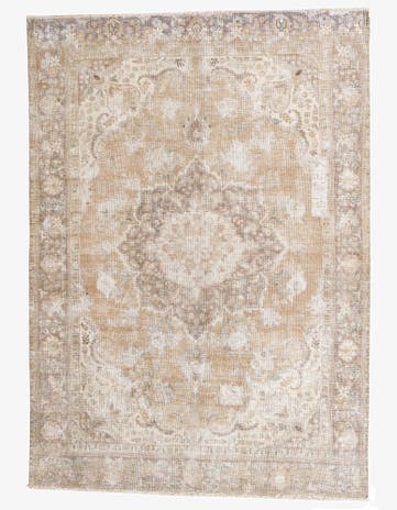 6' 8 x 9' 5 Hand Knotted Ultra Vintage Persian Wool Rug