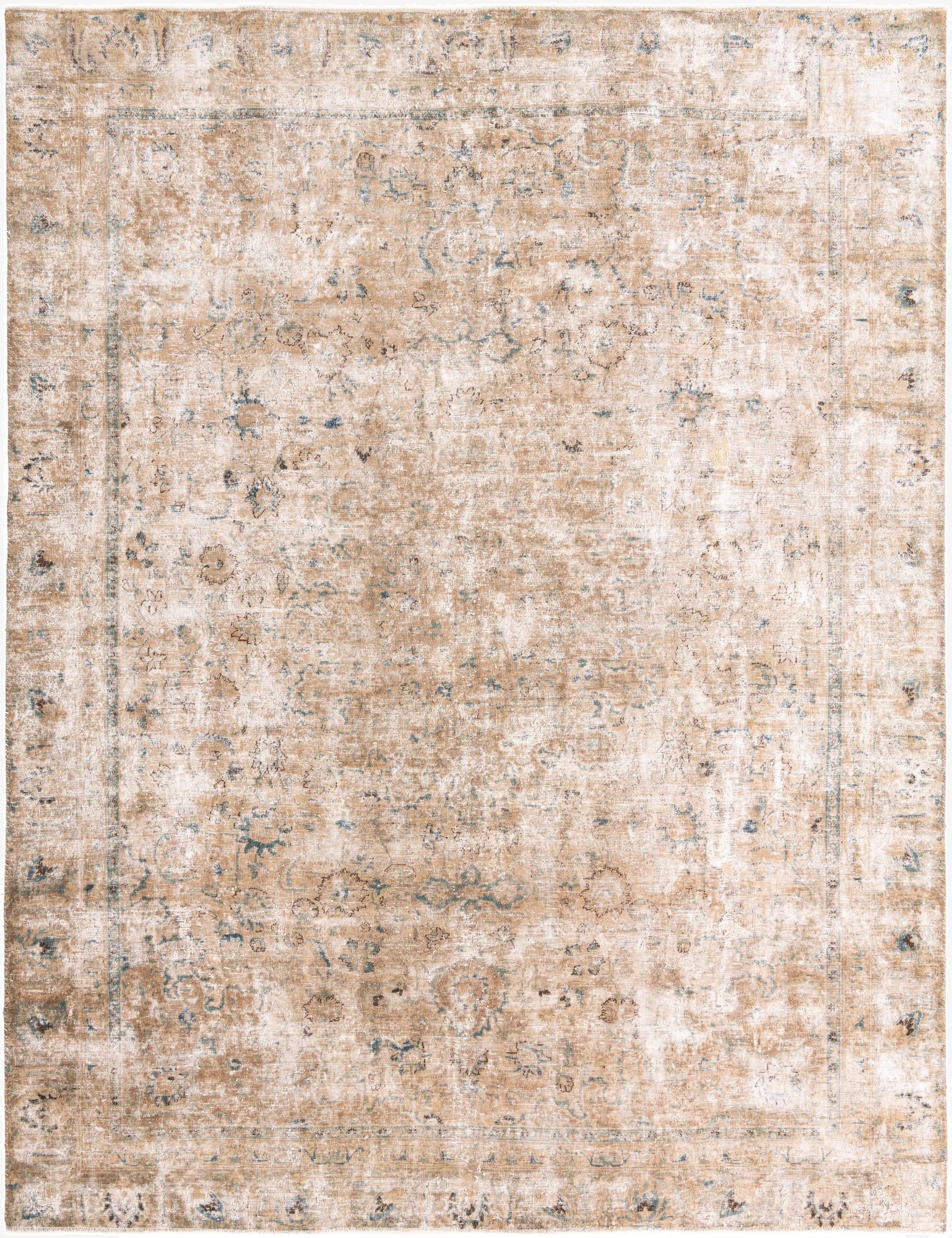 Primary image 9' x 11' 6  Hand Knotted Ultra Vintage Persian Wool Rug