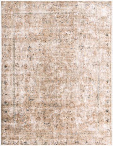 9' x 11' 6 Hand Knotted Ultra Vintage Persian Wool Rug