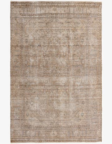 6' 3 x 9' 10 Hand Knotted Ultra Vintage Persian Wool Rug