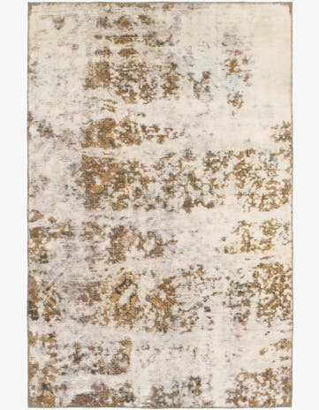 4' 4 x 6' 8 Hand Knotted Ultra Vintage Persian Wool Rug