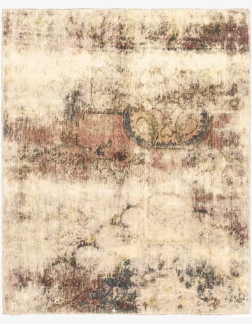 3' 5 x 4' 2 Hand Knotted Ultra Vintage Persian Wool Rug