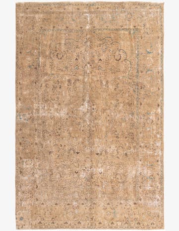 7' 10 x 12' 1 Hand Knotted Ultra Vintage Persian Wool Rug