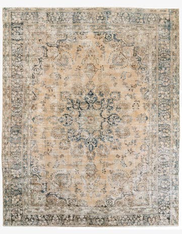 9' 6 x 11' 10 Hand Knotted Ultra Vintage Persian Wool Rug