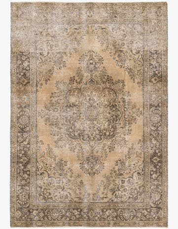 6' 10 x 9' 9 Hand Knotted Ultra Vintage Persian Wool Rug