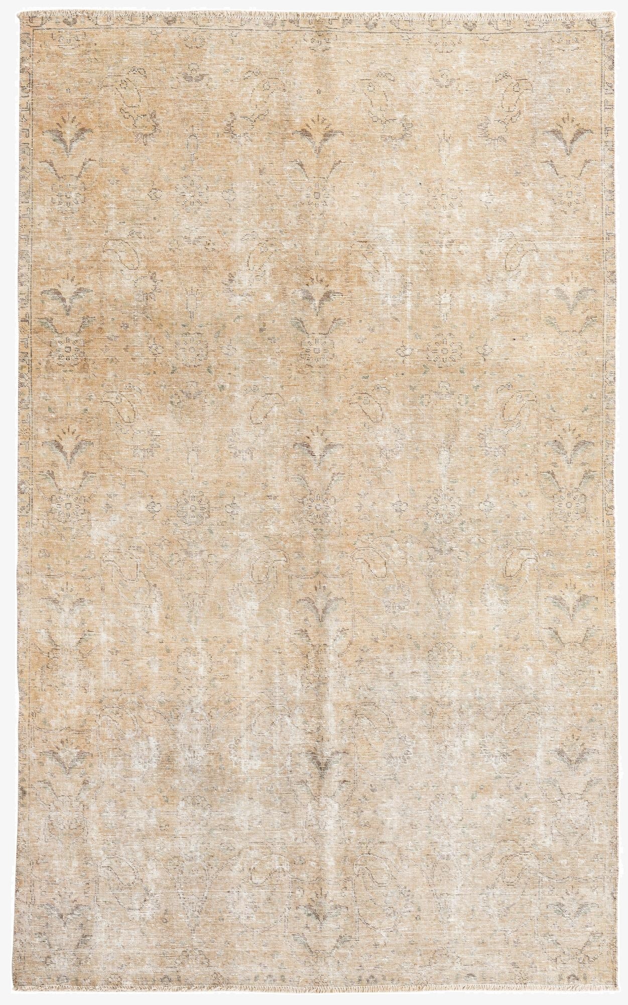 6' x 9' 7  Hand Knotted Ultra Vintage Persian Wool Rug