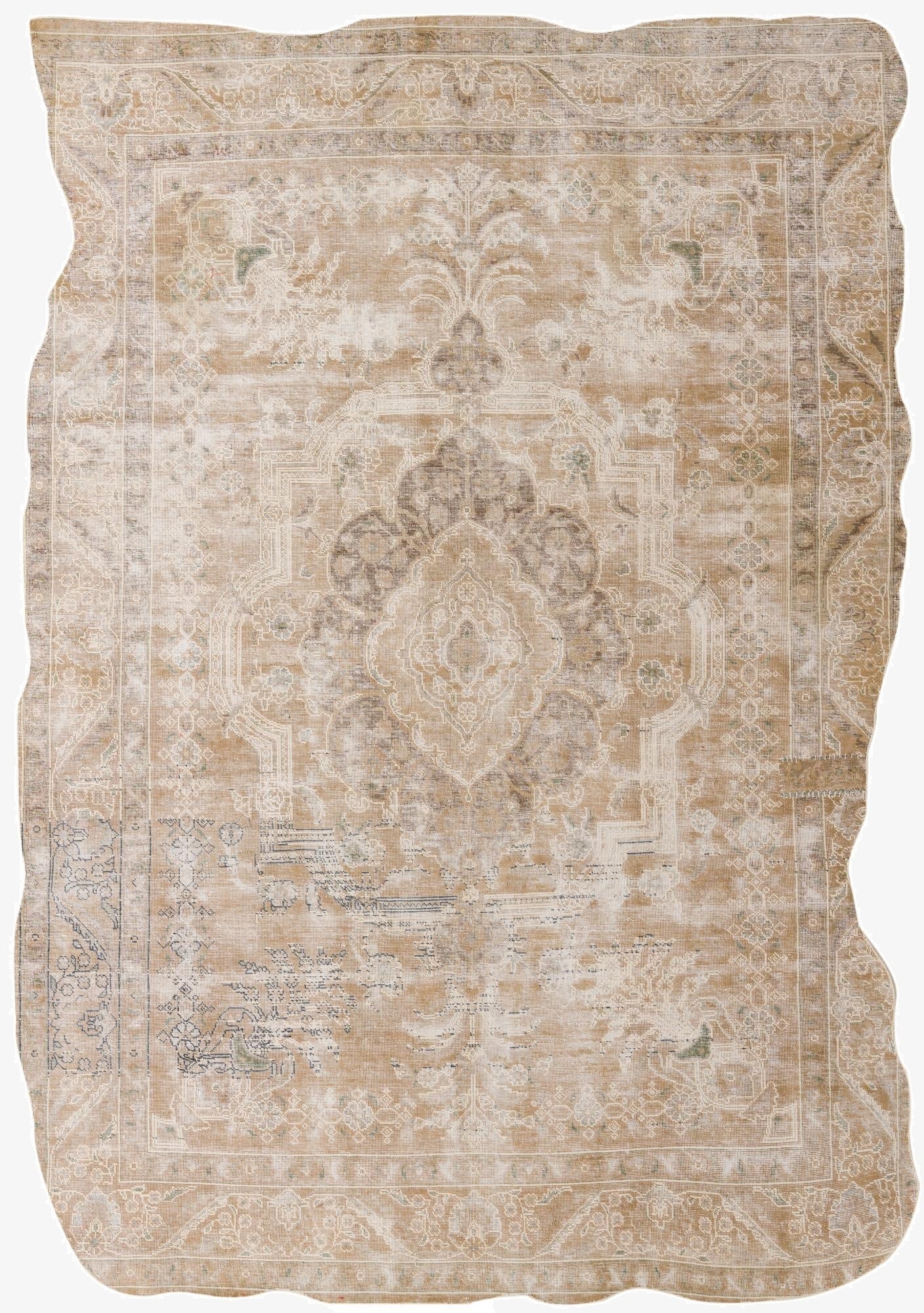 7' 7 x 11' 3  Hand Knotted Ultra Vintage Persian Wool Rug