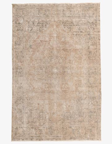 6' 3 x 9' 6 Hand Knotted Ultra Vintage Persian Wool Rug