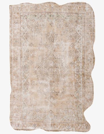 6' 6 x 9' 9 Hand Knotted Ultra Vintage Persian Wool Rug