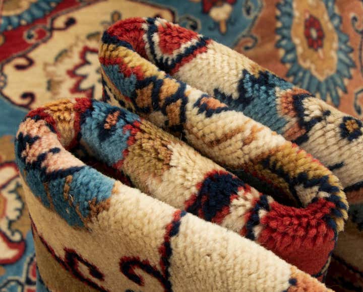 6' 6 x 9' 8 Hand Knotted Veramin Persian Wool Rug