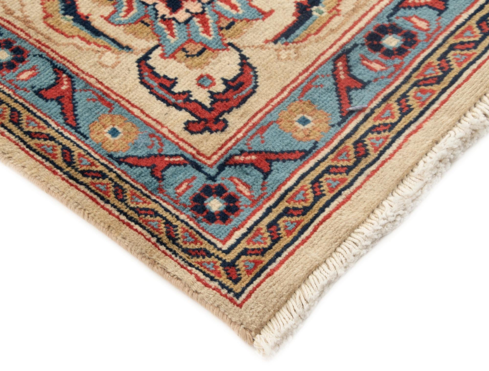 6' 6 x 9' 8 Hand Knotted Veramin Persian Wool Rug
