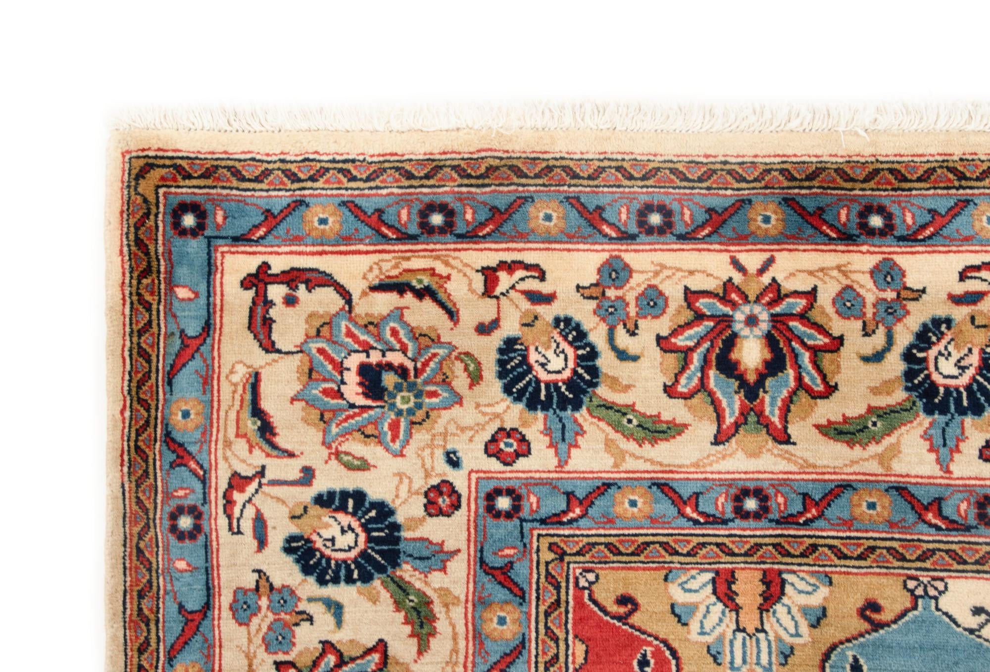 6' 6 x 9' 8 Hand Knotted Veramin Persian Wool Rug