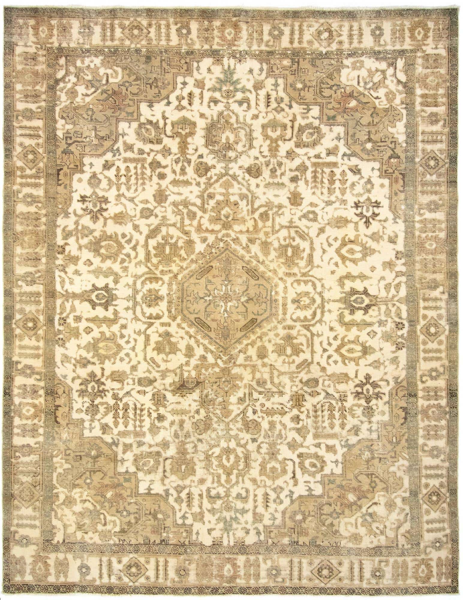 9' 4 x 12' 3 Hand Knotted Vintage Royal Persian Wool Rug