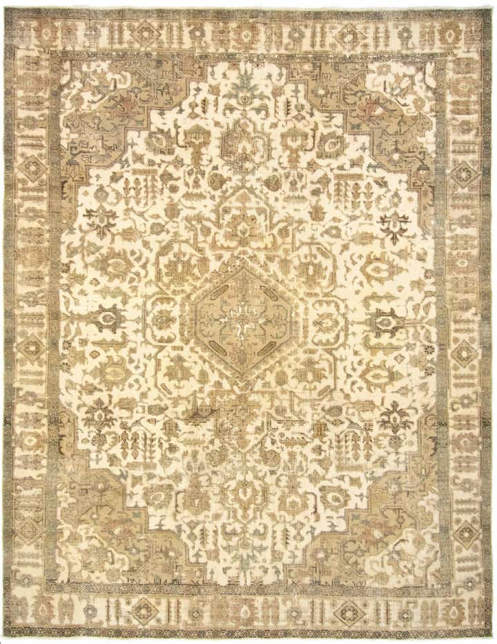 9' 4 x 12' 3 Hand Knotted Vintage Royal Persian Wool Rug