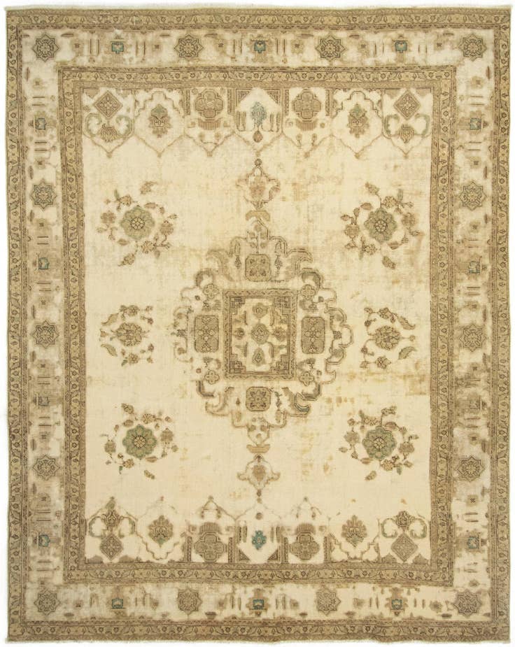 Detail image of 9' 9 x 12' 6 Hand Knotted Vintage Royal Persian Wool Rug