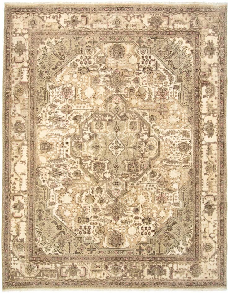 Detail image of 9' 8 x 12' 8 Hand Knotted Vintage Royal Persian Wool Rug