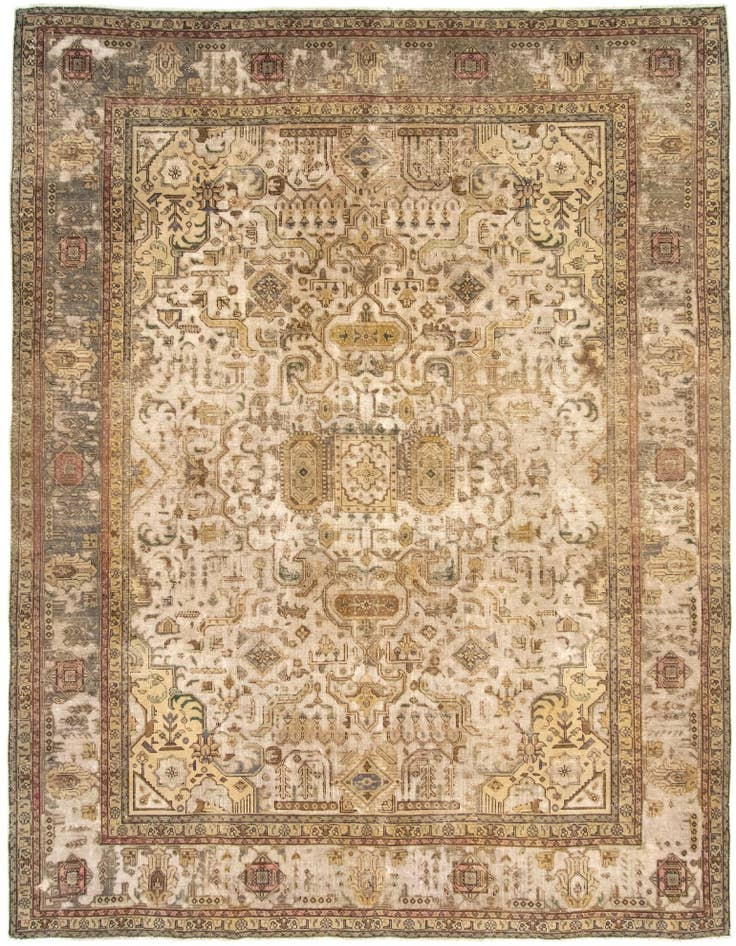 Detail image of 9' 9 x 13' Hand Knotted Vintage Royal Persian Wool Rug
