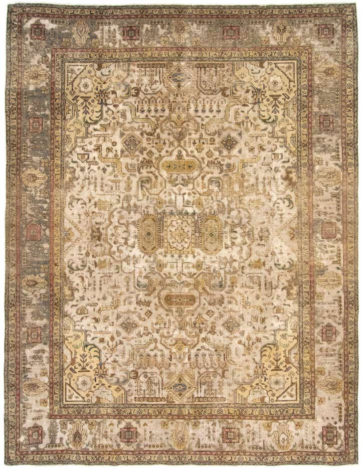 9' 9 x 13' Hand Knotted Vintage Royal Persian Wool Rug