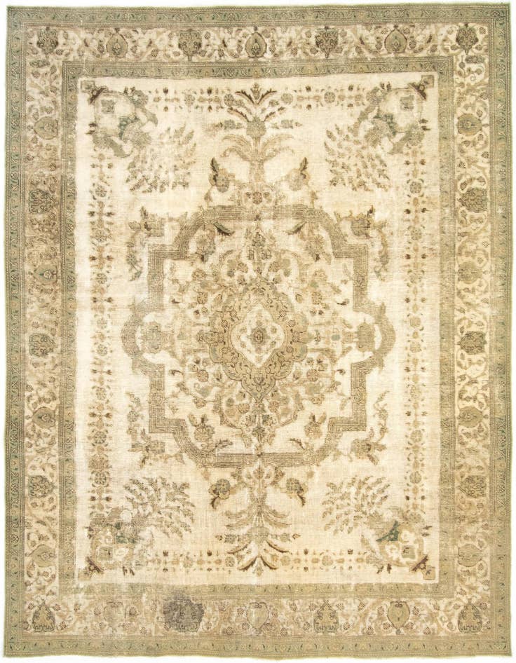 Detail image of 9' 8 x 12' 8 Hand Knotted Vintage Royal Persian Wool Rug