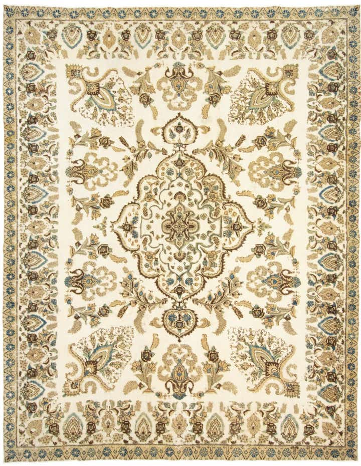9' 11 x 12' 8 Hand Knotted Vintage Royal Persian Wool Rug
