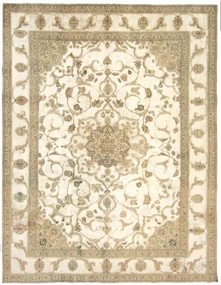 Detail image of 9' 10 x 12' 2 Hand Knotted Vintage Royal Persian Wool Rug
