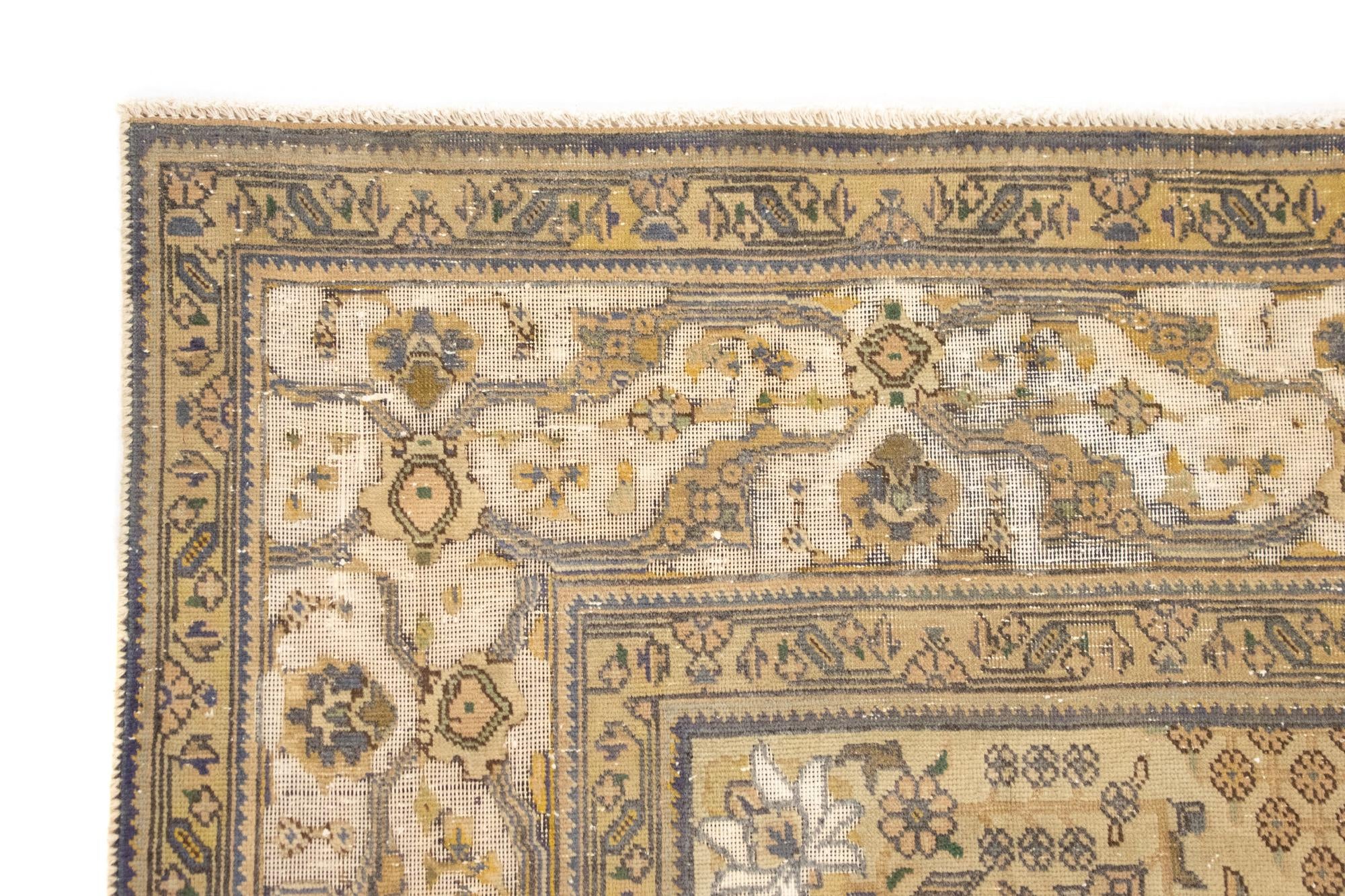 8' x 10' 6 Hand Knotted Vintage Royal Persian Wool Rug