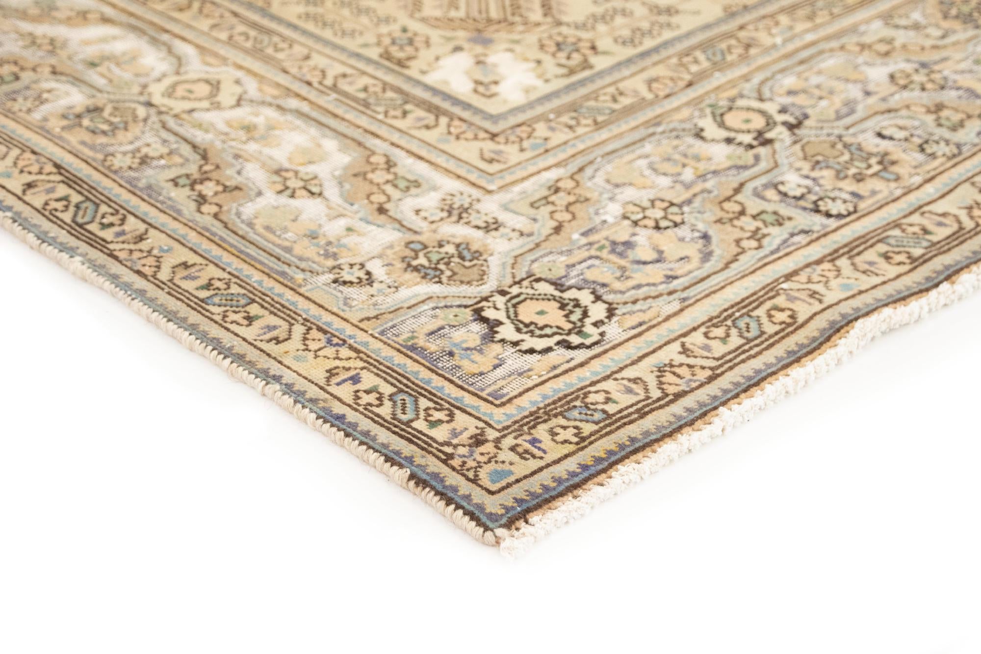 8' x 10' 6 Hand Knotted Vintage Royal Persian Wool Rug