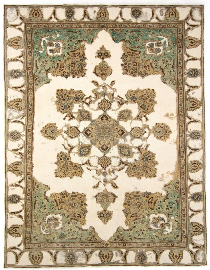 Detail image of 7' 5 x 10' 8 Hand Knotted Vintage Royal Persian Wool Rug
