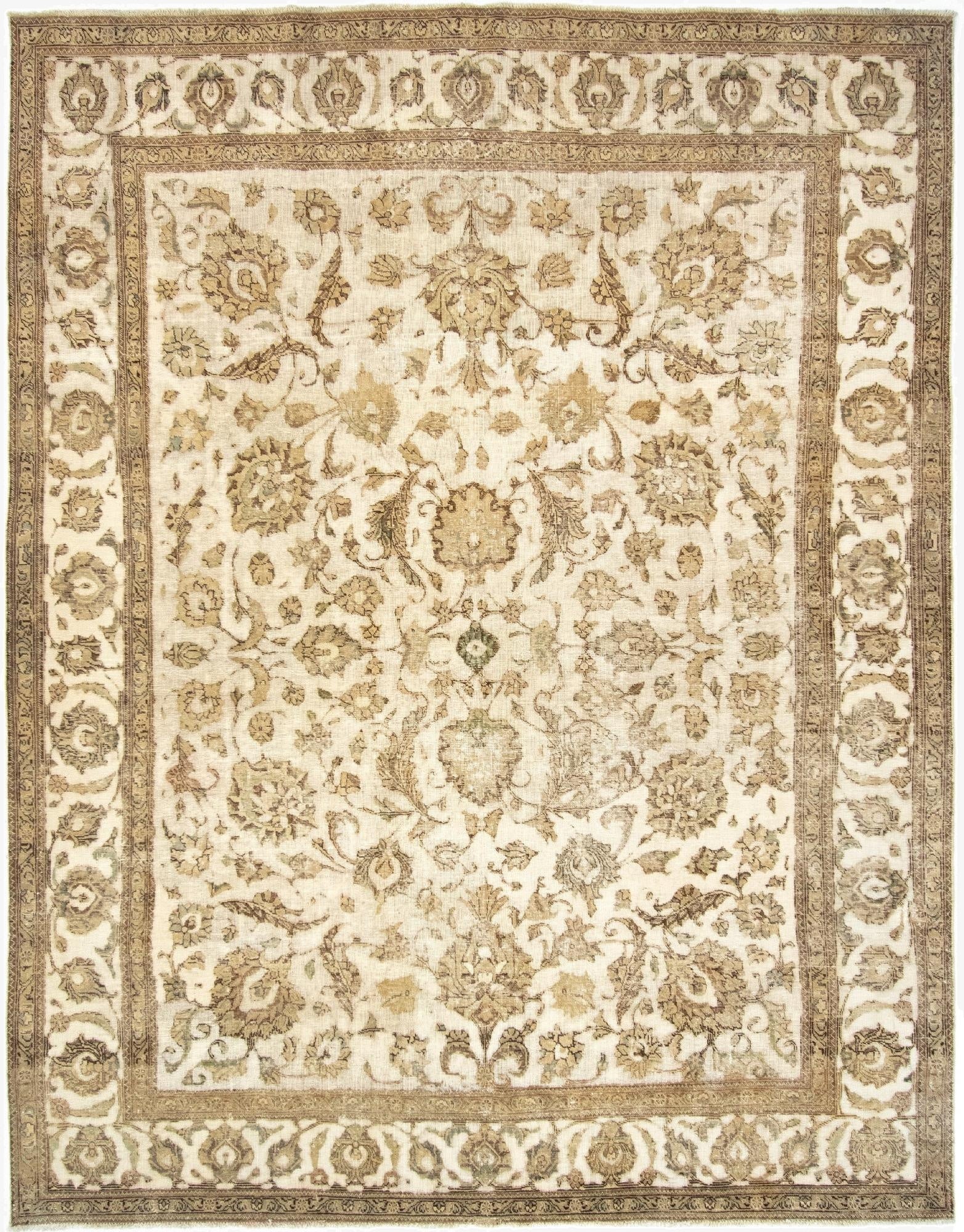 9' 7 x 12' 7  Hand Knotted Vintage Royal Persian Wool Rug