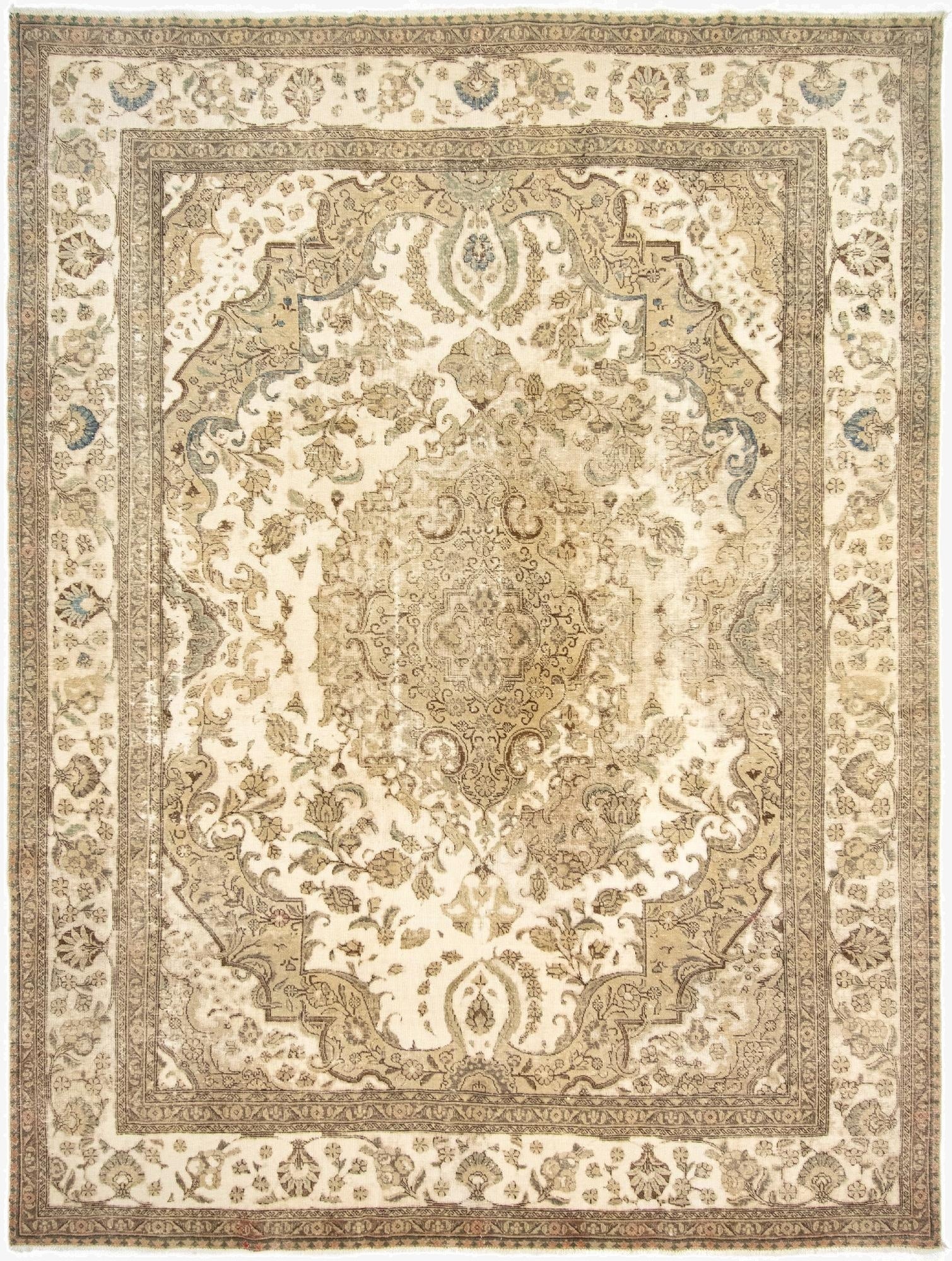 9' 9 x 12' 11  Hand Knotted Vintage Royal Persian Wool Rug