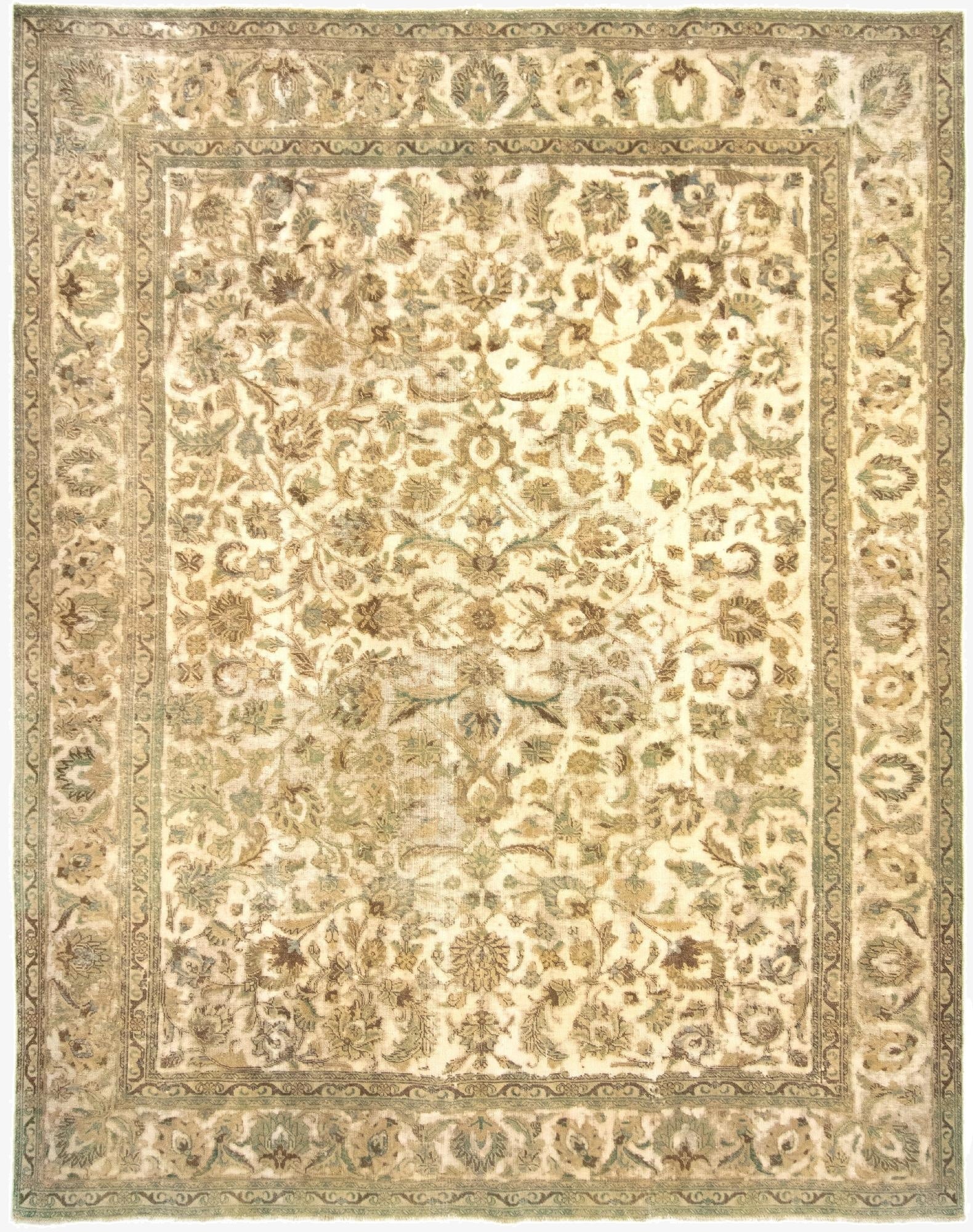 9' 11 x 12' 4  Hand Knotted Vintage Royal Persian Wool Rug