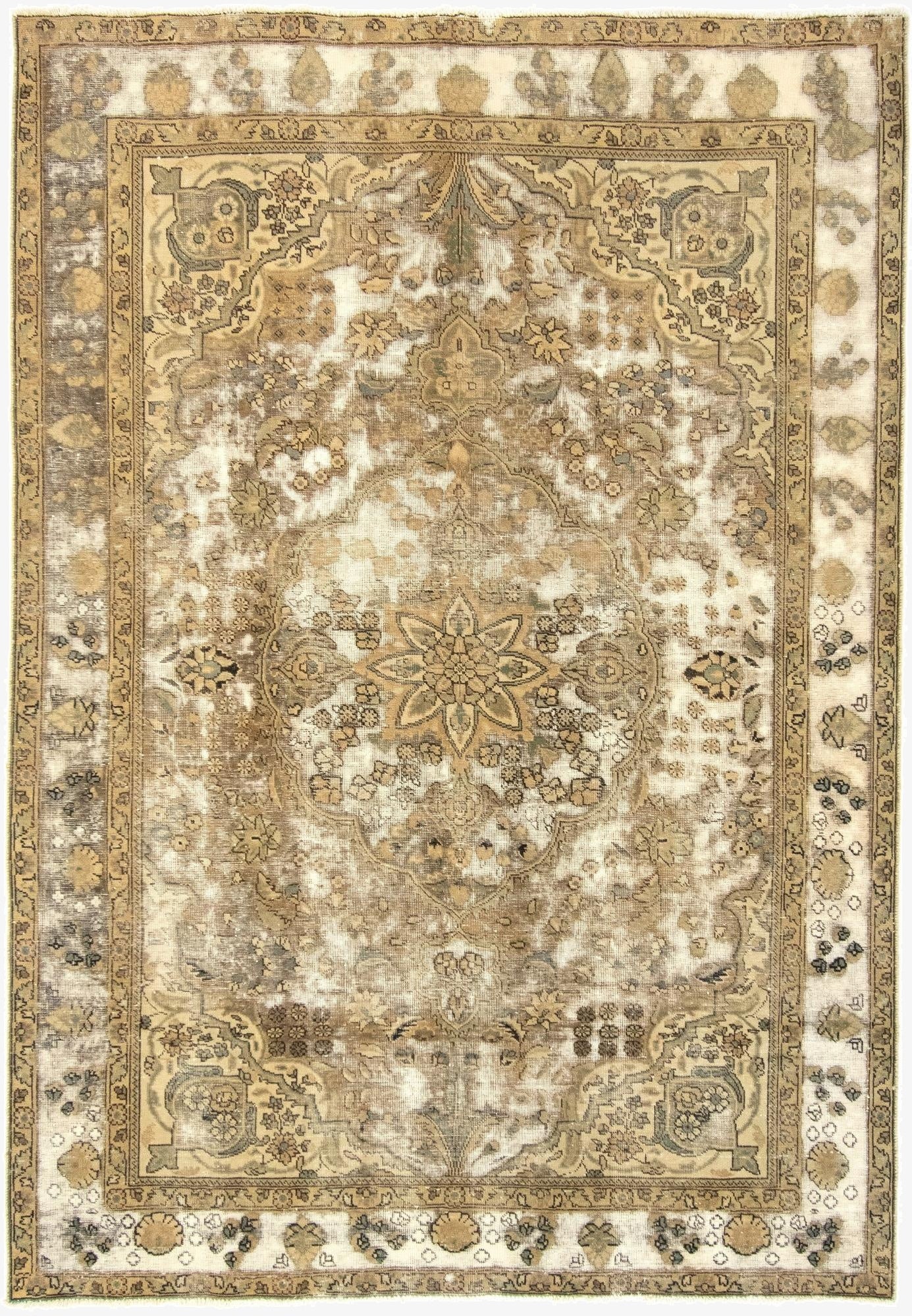 6' 11 x 9' 9 Hand Knotted Vintage Royal Persian Wool Rug