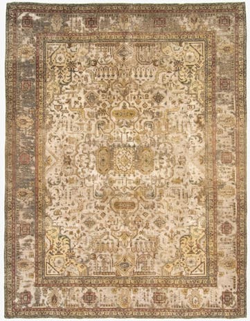 9' 9 x 13' Hand Knotted Vintage Royal Persian Wool Rug