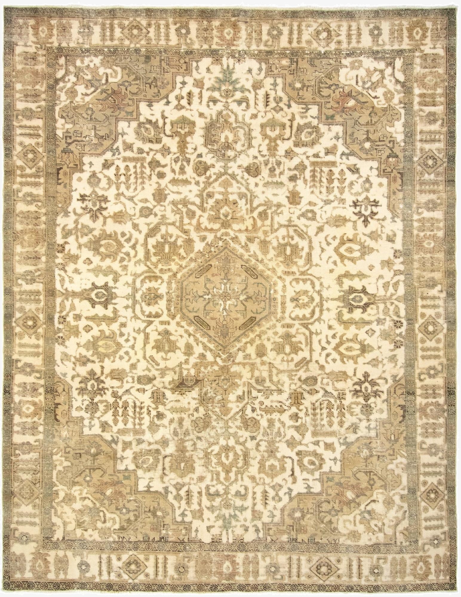 9' 4 x 12' 3  Hand Knotted Vintage Royal Persian Wool Rug