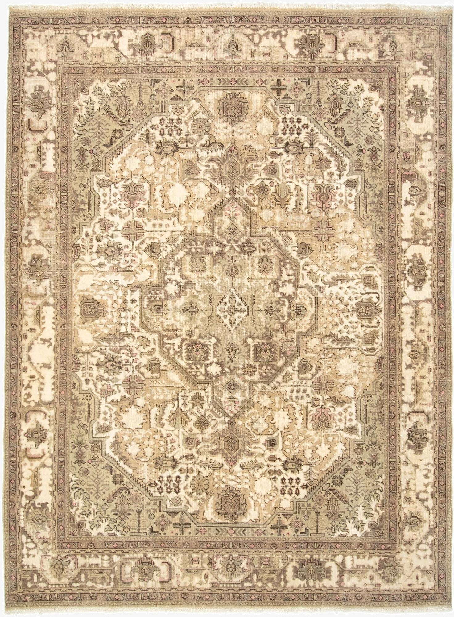 9' 8 x 12' 8  Hand Knotted Vintage Royal Persian Wool Rug