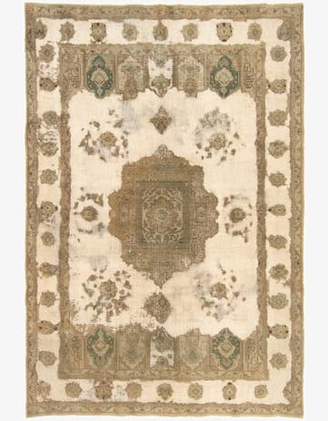 6' 5 x 9' 6 Hand Knotted Vintage Royal Persian Wool Rug